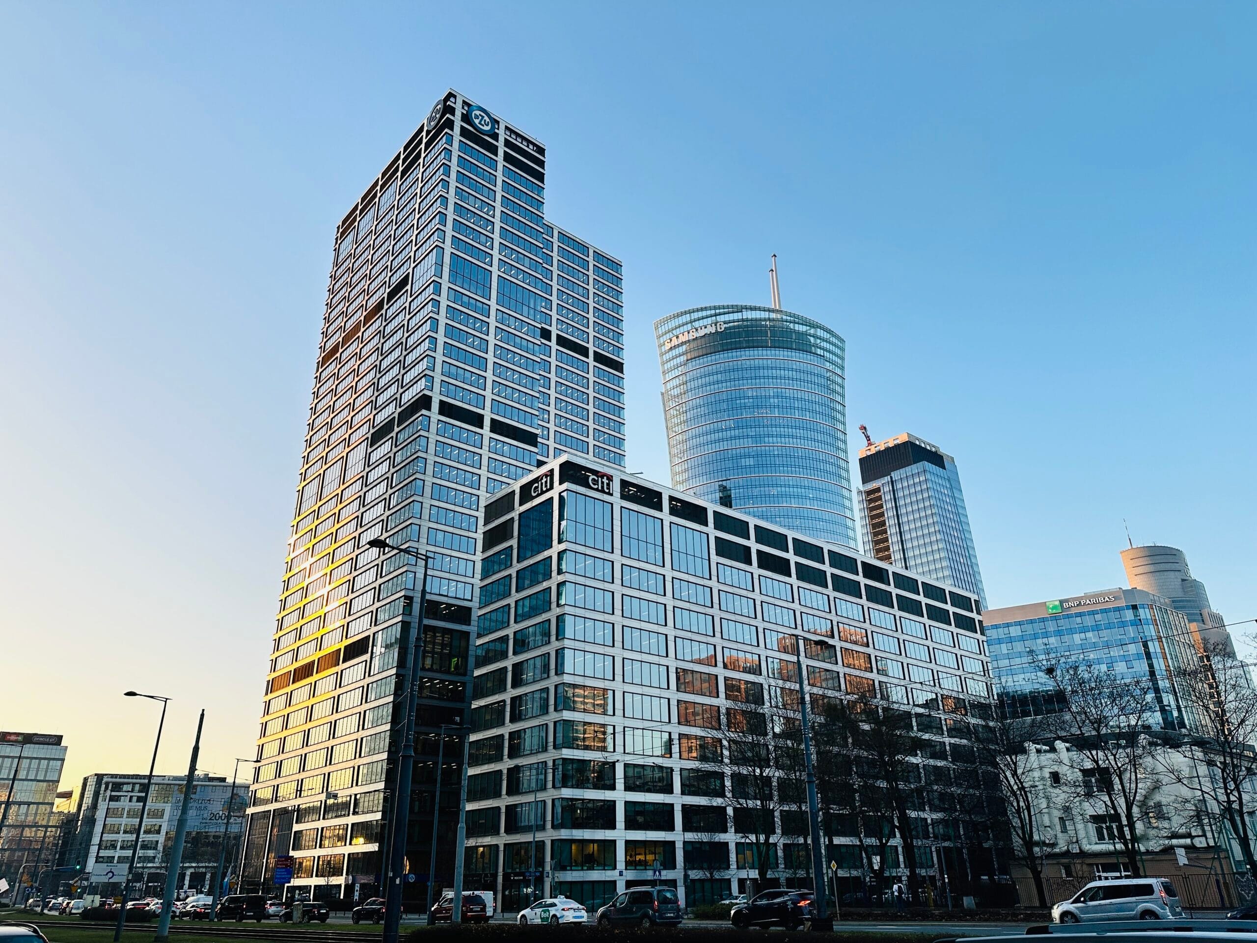 Warszawa - biurowce w Centrum miasta.